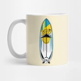 surfboard art, surfing surfer vibes, v25 Mug